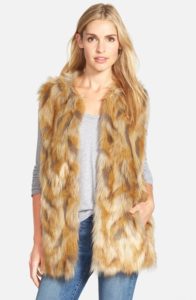 Retro Patchwork Faux Fur Vest